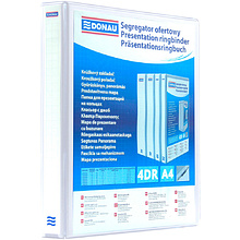 Папка на кольцах "Panorama", 4 кольца, А4, белый