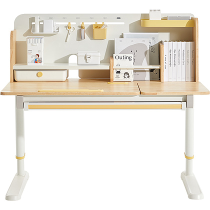 Стол Ergosmart регулируемый Galleon, 1200х700х(520-760) мм, гевея, с книжной полкой - 2