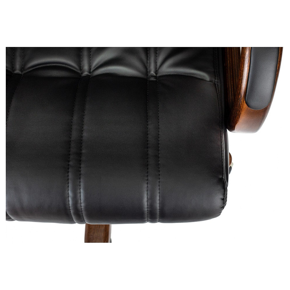 Кресло для руководителя Бюрократ T-9932WALNUT, экокожа, черный, металл, дерево - 7