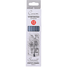 Набор чернографитных карандашей "Сонет", 12 шт