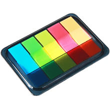 Закладки пластиковые "Deli", ассорти неон