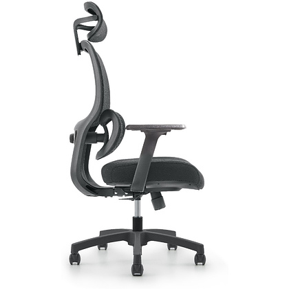 Кресло для руководителя SitZone U-073A сетка/ткань, черный - 4