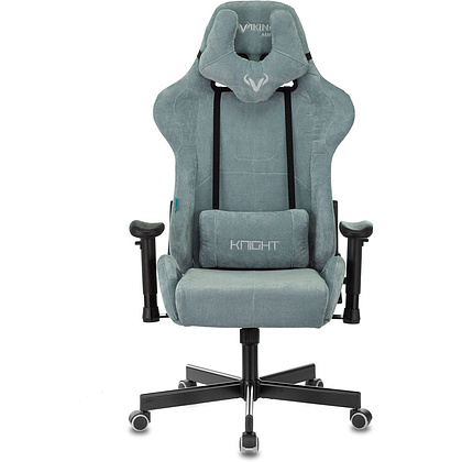 Кресло игровое Бюрократ VIKING "KNIGHT LT28 FABRIC", ткань, металл, серо-голубой  - 7