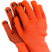 Перчатки полиэстеровые BVB, с ПВХ покрытием, 10 кл. вязки, с внутр. ворс. начесом, оранжевый