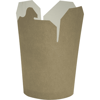 Контейнер бумажный, 700 мл, 102/87х93х99, 48 шт, крафт - 2