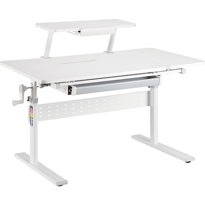 Комплект Ergosmart ученический Smart 100: парта E603 GREY, полка к парте E611 WHITE, накладка  на стол Е511