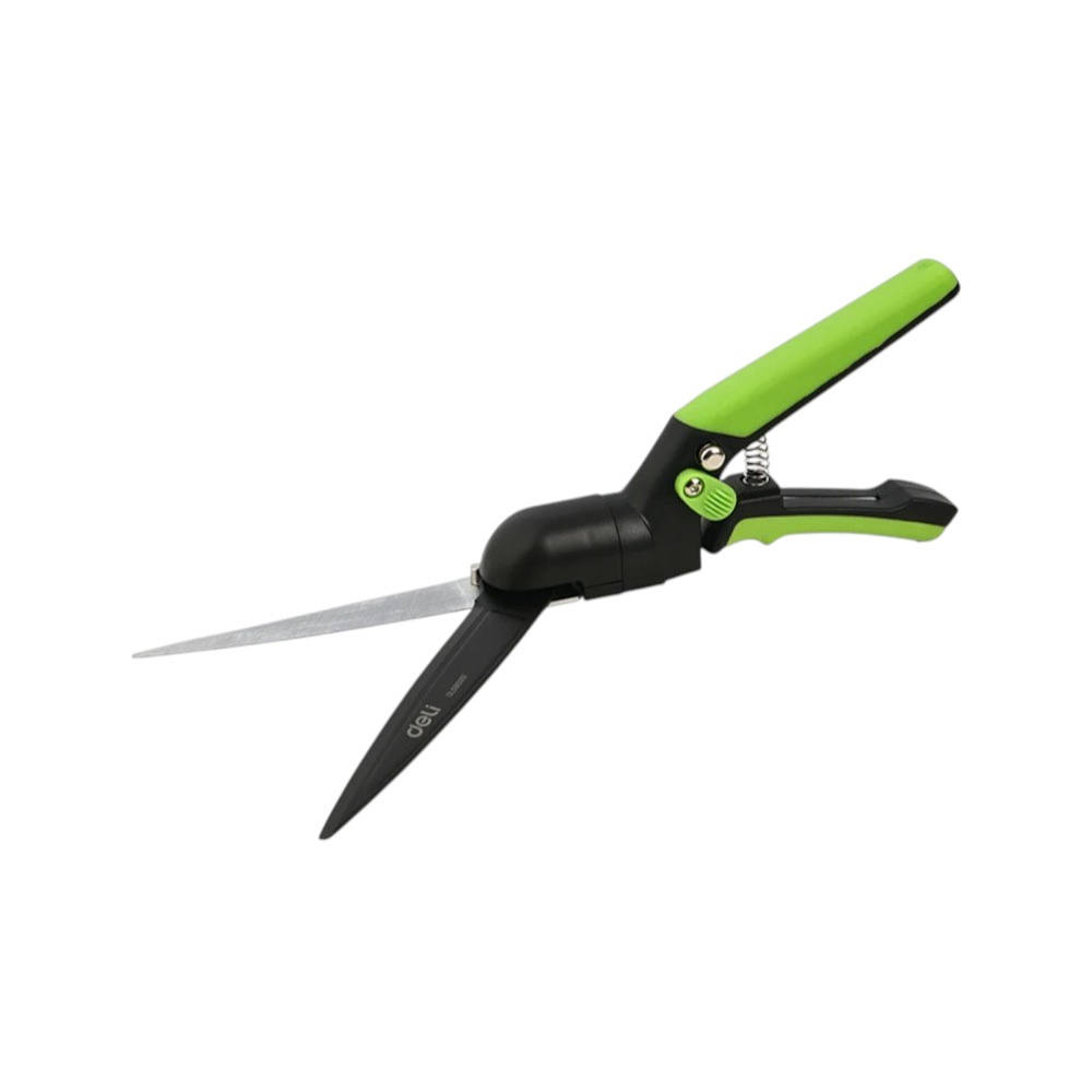 Ножницы газонные поворотные Deli GS EDL580351, пружина, тефлон, 340 мм., черный, зеленый