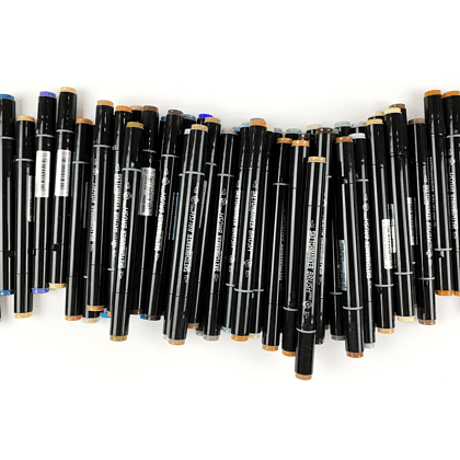 Маркер перманентный двусторонний "Sketchmarker Brush", BR74 плющ светлый - 4