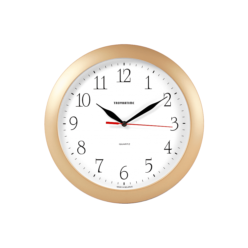 Часы настенные "966650", золотистый