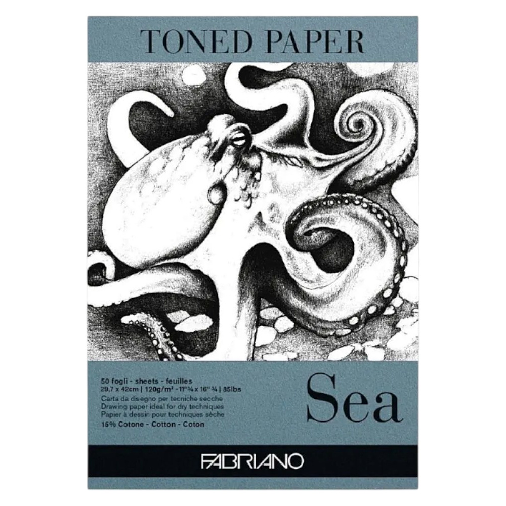 Блок бумаги для рисования "Fabriano. Sea", 29,7х42 см, 120 г/м2, 50 листов