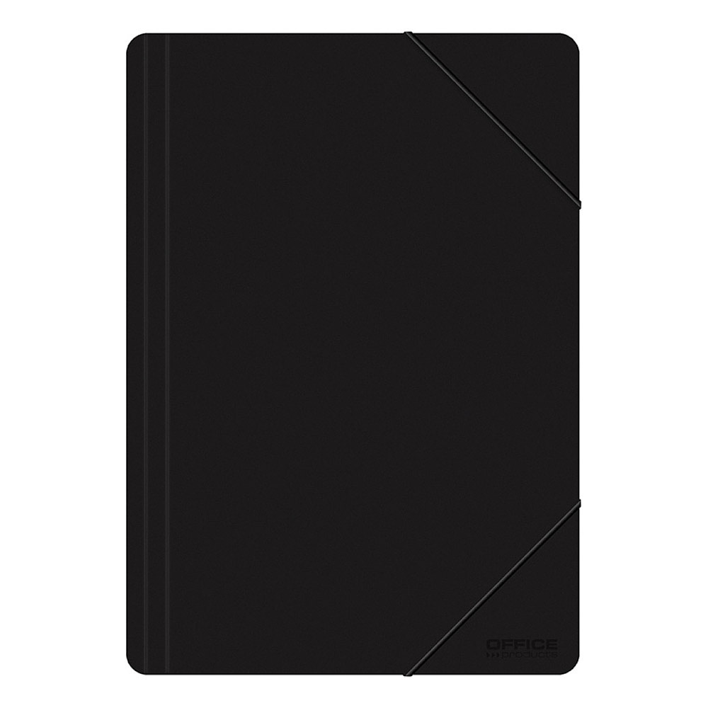 Папка на резинках "Office Products", A4, 15 мм, пластик, черный