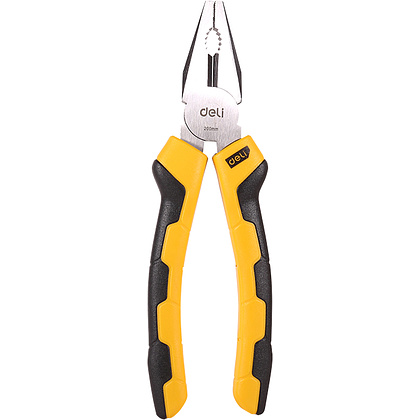 Плоскогубцы "Deli" 200 мм., желтый, черный - 3