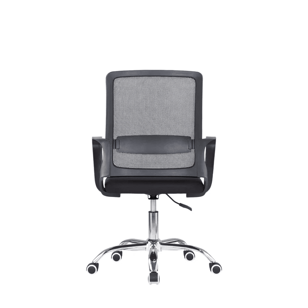 Кресло для персонала SitZone "U-0385 CH", ткань, хром, черный - 3