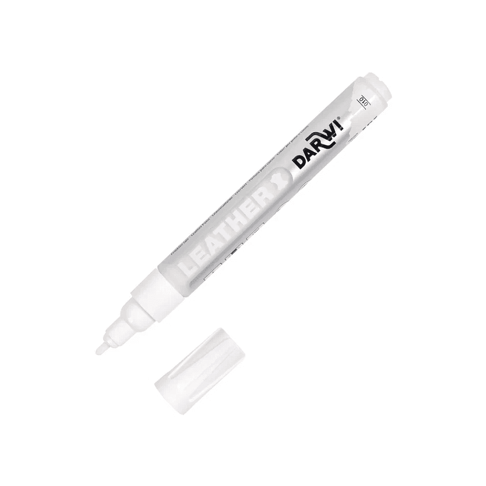 Маркер акриловый для кожи "Darwi", 2 мм, белый - 2