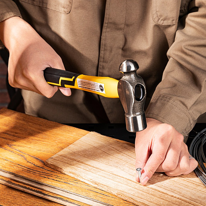 Молоток шаровой Deli YS EDL443016, 0,45 кг, фибергласовая рукоятка - 7