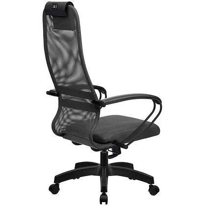 Кресло для руководителя "METTA BP-8 PL", сетка, пластик, темно-серый - 2