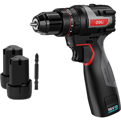 Аккумуляторная дрель-шуруповерт Deli RS EDE-CZ16-1D2 16 В, 45 Нм, 2 АКБ, 2 Ач, сумка