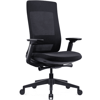 Кресло для руководителя SitZone E-VL002B, сетка, ткань, пластик, черный, -30%