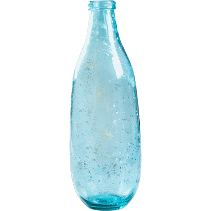 Бутыль декоративная "5981F1009 Montana", стекло, прозрачный синий