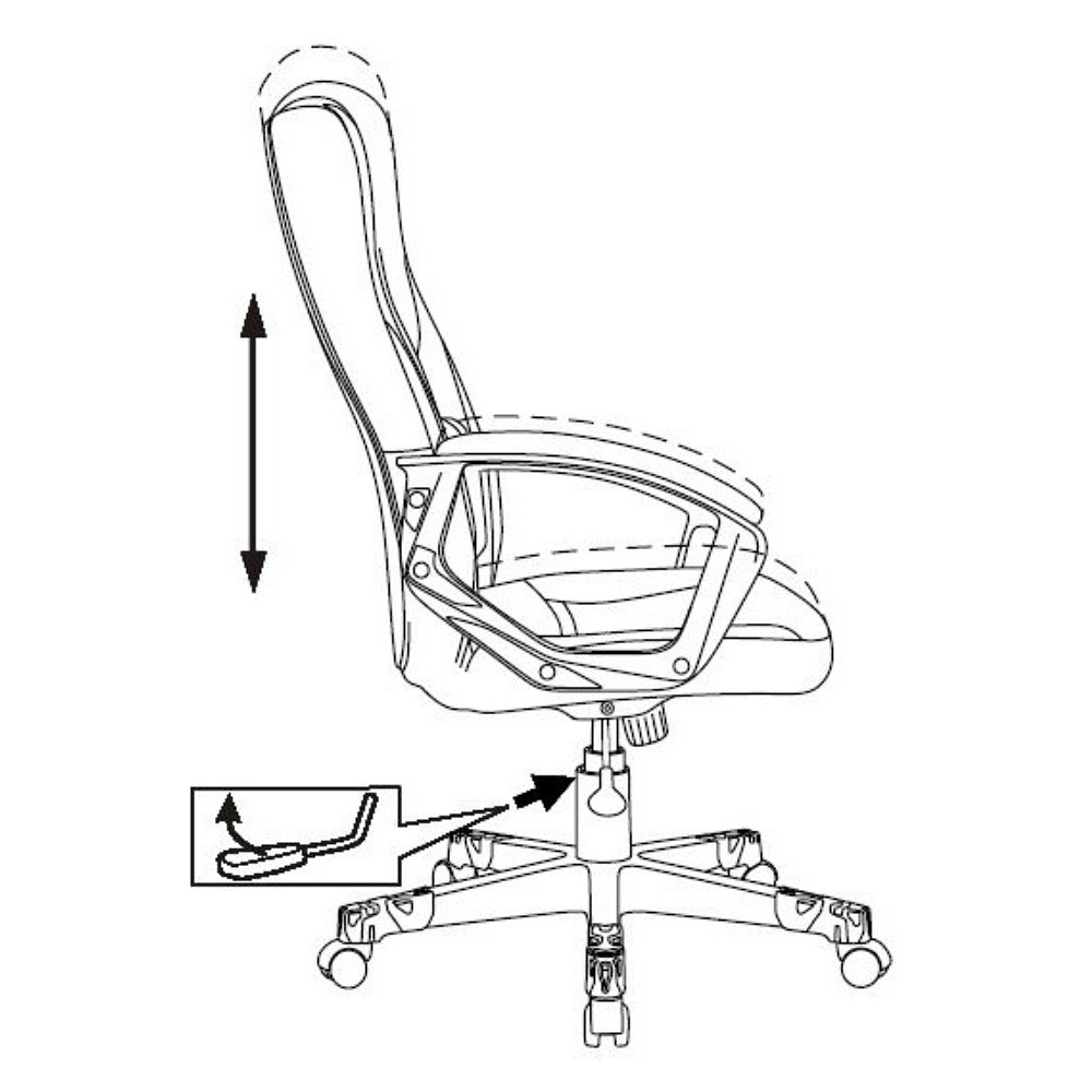 Кресло игровое Бюрократ "Zombie 10", ткань, экокожа, пластик, черный, белый - 6