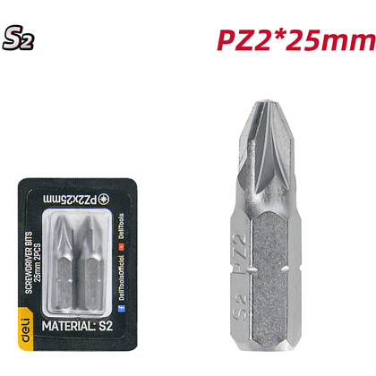 Бита Deli YS EDL251008, 2 шт., PZ2 x 25 мм - 5