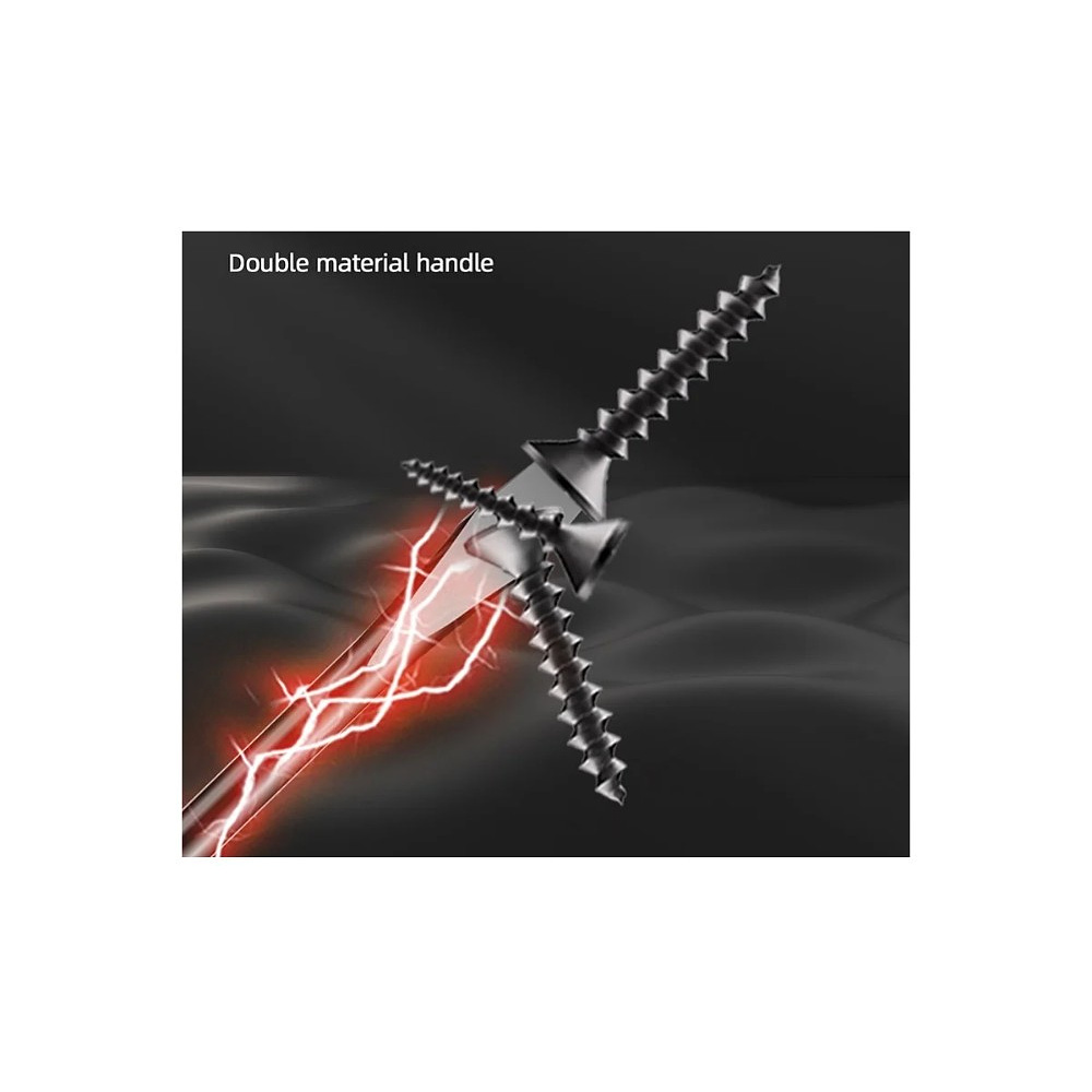 Отвертка Deli HS EHT1103, SL3х75 мм, Soft Touch, черный - 10