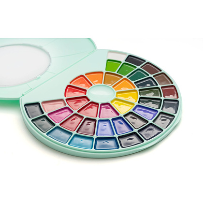 Краски акварельные "Himi", набор, 38 цветов, зелёный футляр - 2