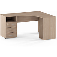 Коллекция Столица стол письменный угловой С-086/1 правый, 1500х1200/500х750 мм, дуб сонома