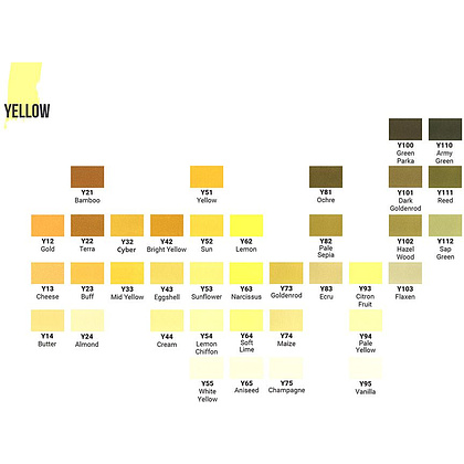 Маркер перманентный двусторонний "Sketchmarker", Y54 желтый шифон - 2