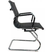 Кресло для посетителей EVERPROF "Leo CF", экокожа, металл, черный 