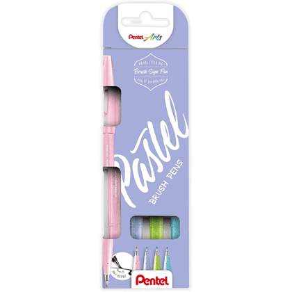 Маркер-кисть "Brush Sign pen. Pastel", 4 шт