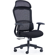 Кресло компьютерное SitZone CH-555A, сетка, ткань, пластик, черный