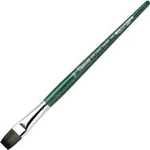 Кисть для рисования "Tintoretto Emerald", синтетика, плоская, №18