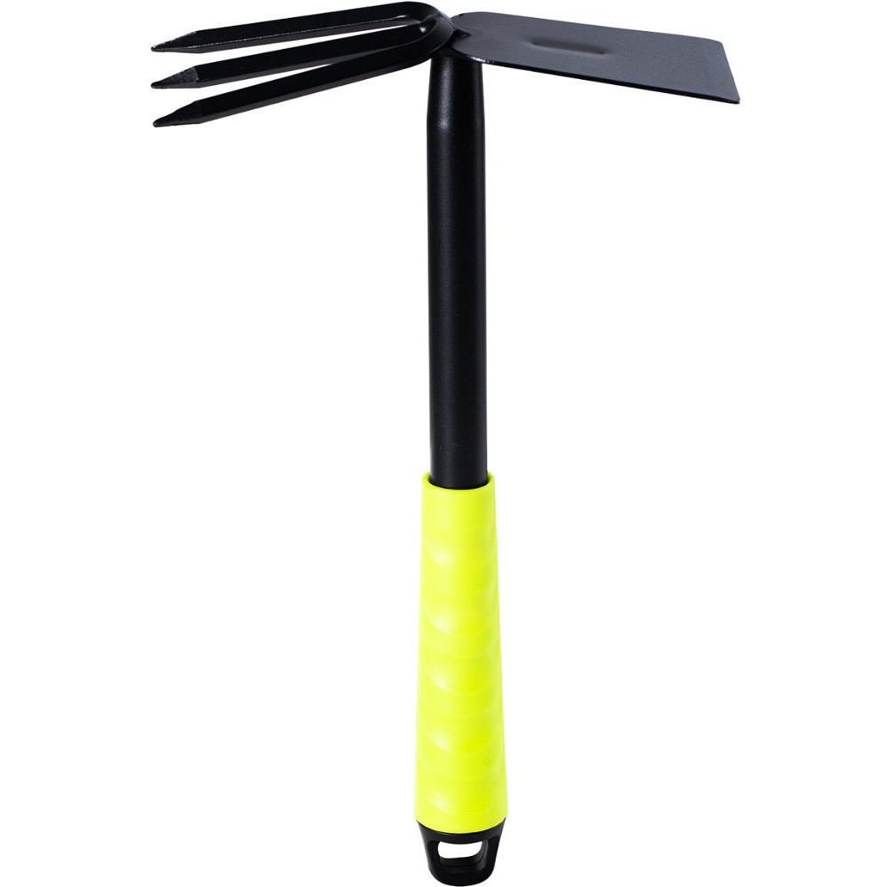 Набор садовых инструментов Deli GS EDL580803, 310 мм, 3 шт., лопата, мотыга, грабли, зеленый, черный - 3