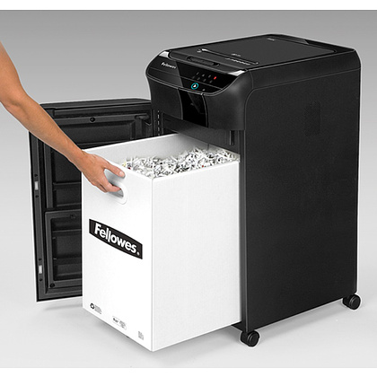 Уничтожитель Fellowes AutoMax 350C, автоподача, DIN P-4, 4х38мм, 350 листов, 68 литров, Smart Lock  - 5