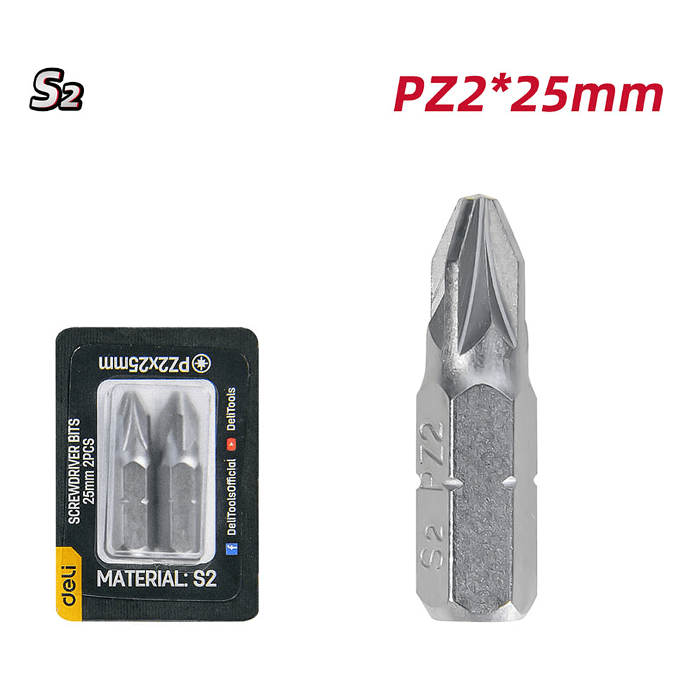 Бита Deli YS EDL251008, 2 шт., PZ2 x 25 мм - 5