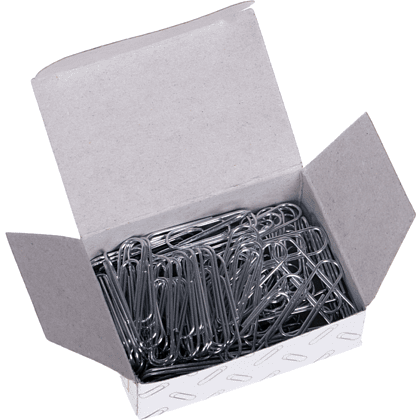 Скрепки овальные "OfficeSpace", 28 мм, 100 штук, серебристый - 2