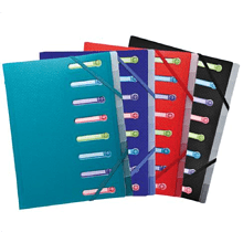 Папка на резинках "Opak", 10 мм, пластик, ассорти