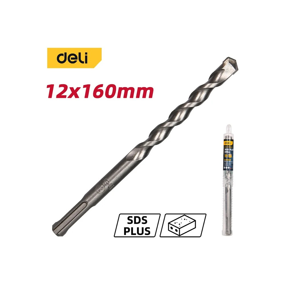 Бур по бетону Deli YS EDH-Y12160, 12x160 мм, SDS-PLUS - 2