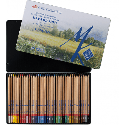 Цветные карандаши "Мастер-Класс", в жестяном пенале, 36 цветов - 5