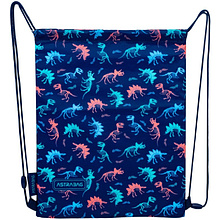 Мешок для обуви Astra "Dinosaur", синий