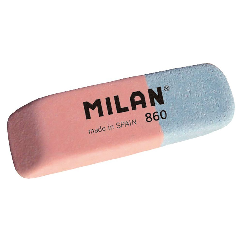 Ластик Milan "860", 1 шт, красный, синий