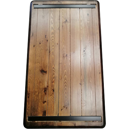 Столешница массив 1300х750х27, Дуб мореный, кромка косая - 3