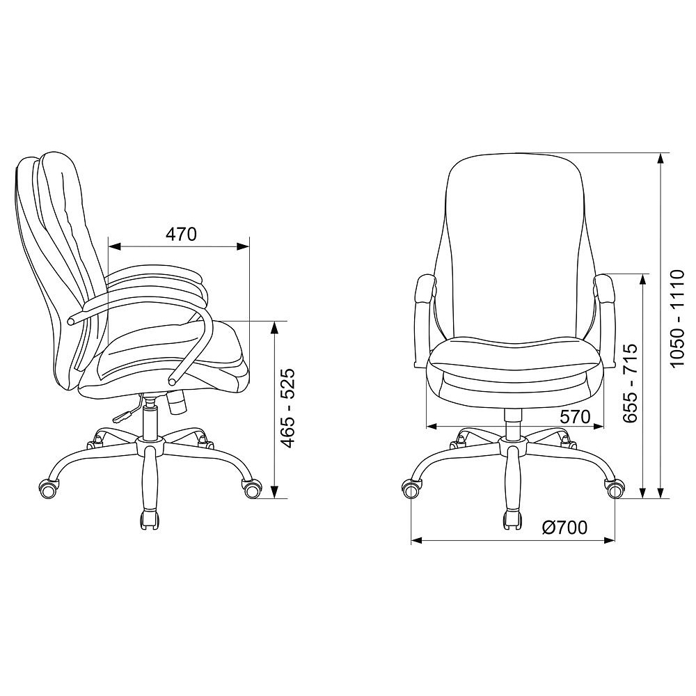 Кресло руководителя "Бюрократ T-9950SL Fabric", ткань, металл, черный - 5