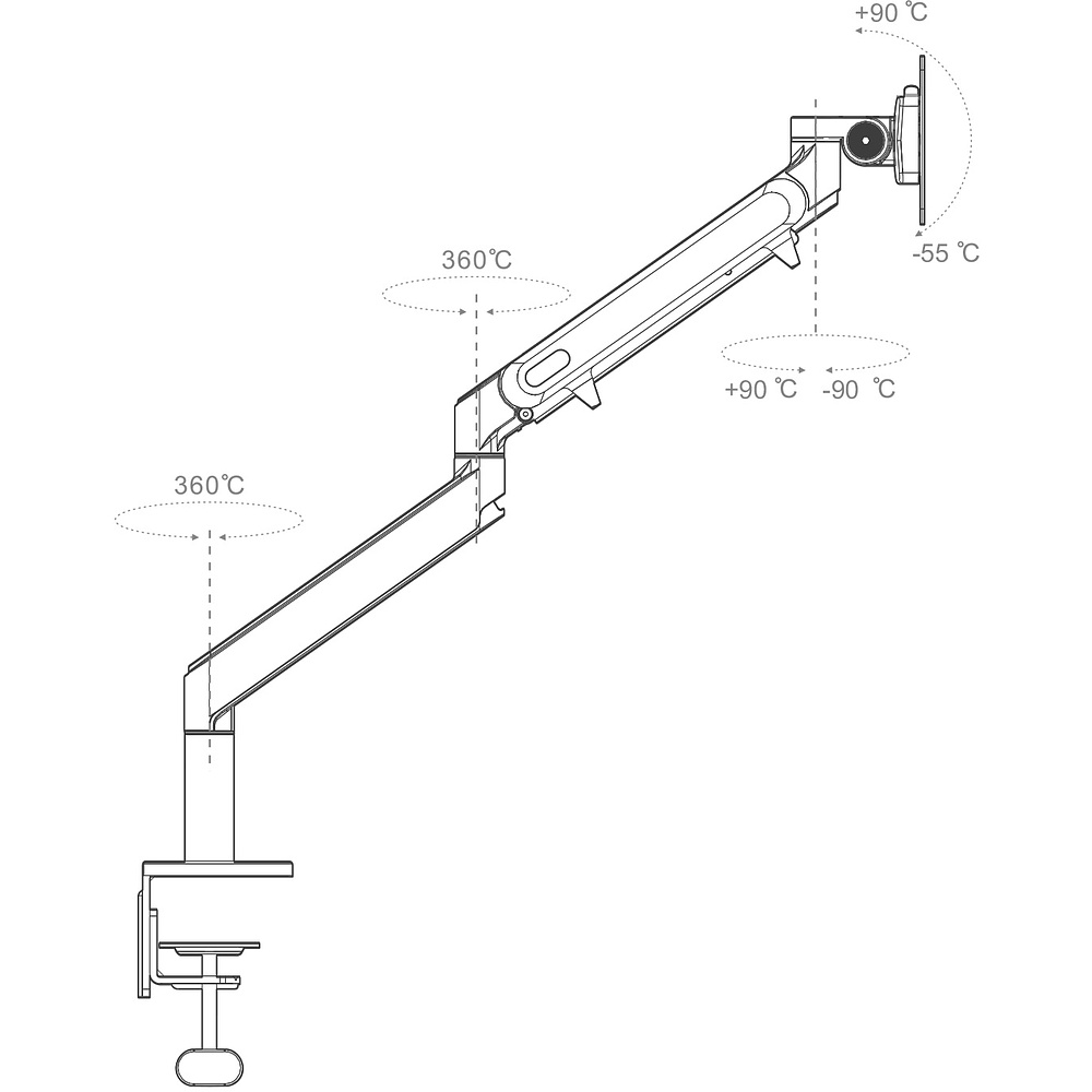 Кронштейн для монитора AK-MA02S, черный - 3