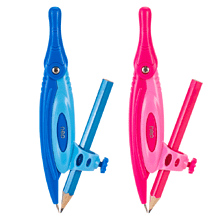 Циркуль "Deli EG20102", с карандашом, футляр, ассорти