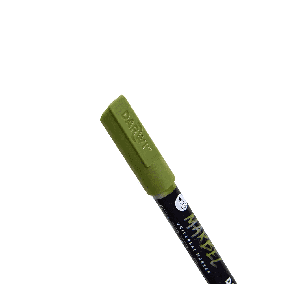 Маркер акриловый "Darwi.Marbel" 636, зеленый землистый - 4