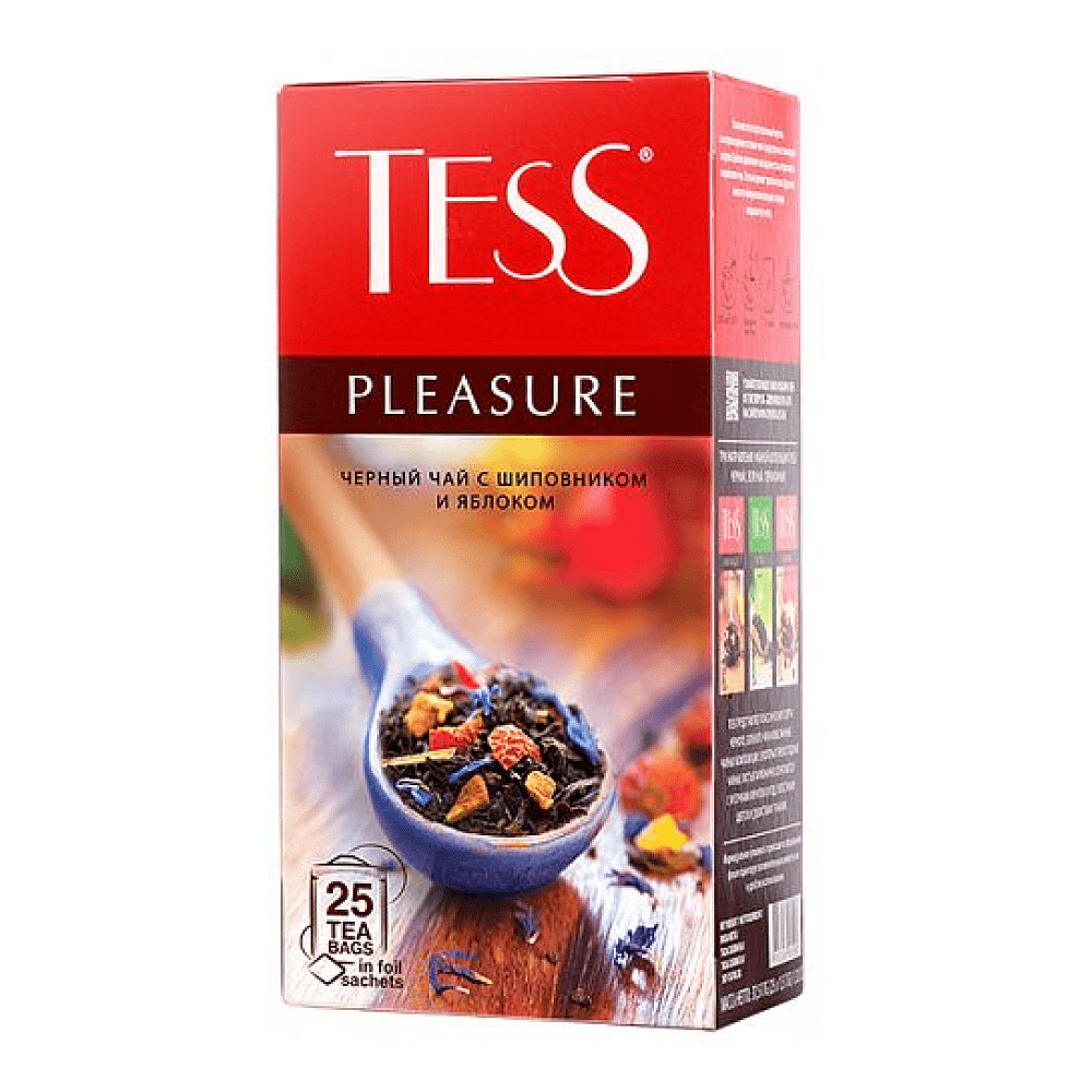 Чай "Tess" Pleasure, 25 пакетиковx1.5 г, черный