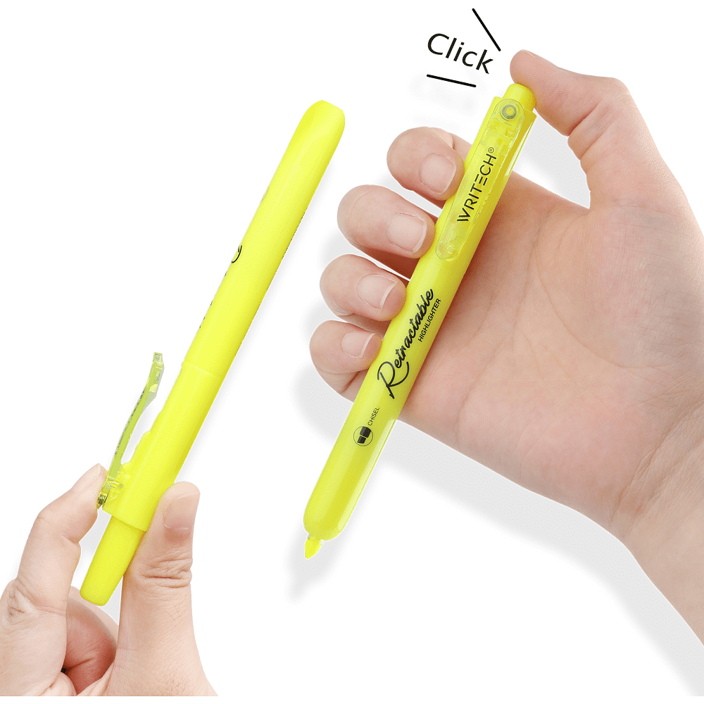 Маркер текстовый автоматический "Retractable", оранжевый - 5