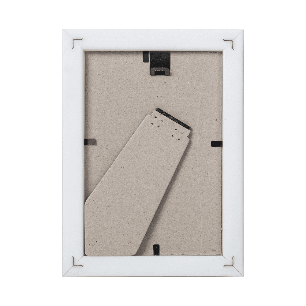 Фоторамка "П1-100 Zebra", 10х15 см, пластик, со стеклом, с ножкой, белый - 2